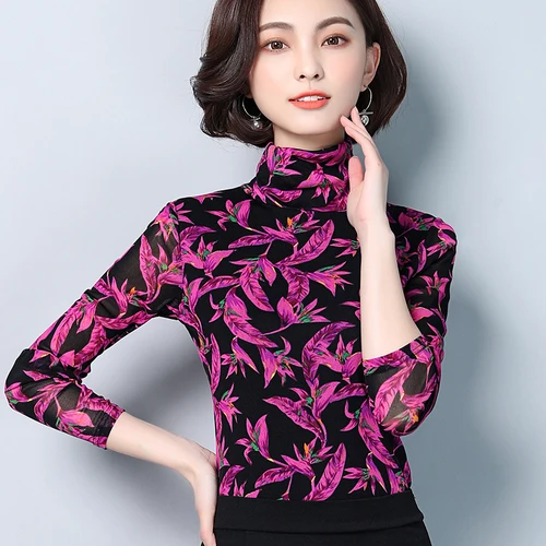 Новинка осени 2020 эластичные с длинным рукавом трендовые принтом большие размеры