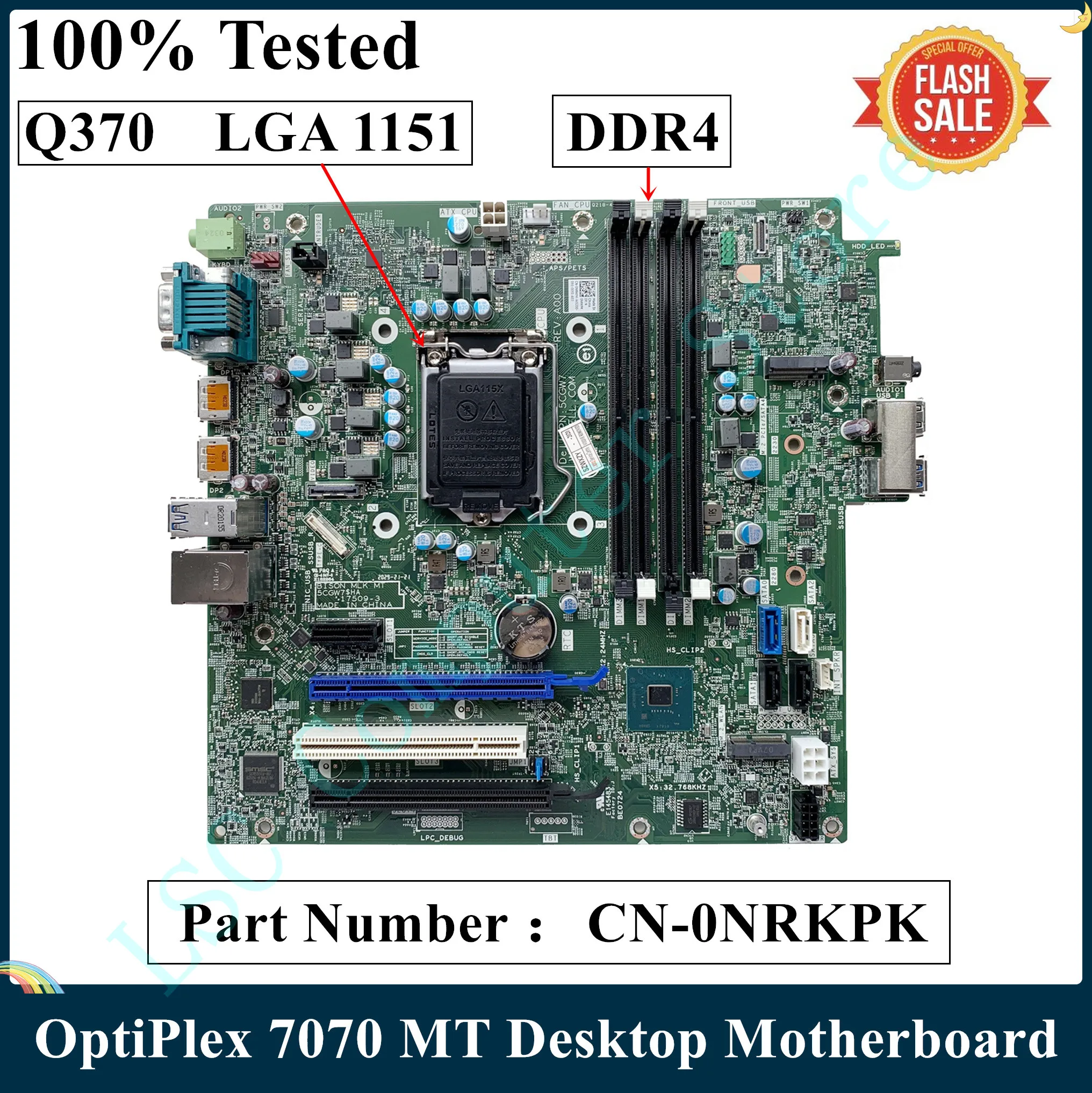 LSC восстановленная для настольной материнской платы DELL OptiPlex 7070 MT CN-0NRKPK 0NRKPK Q370 LGA 1151