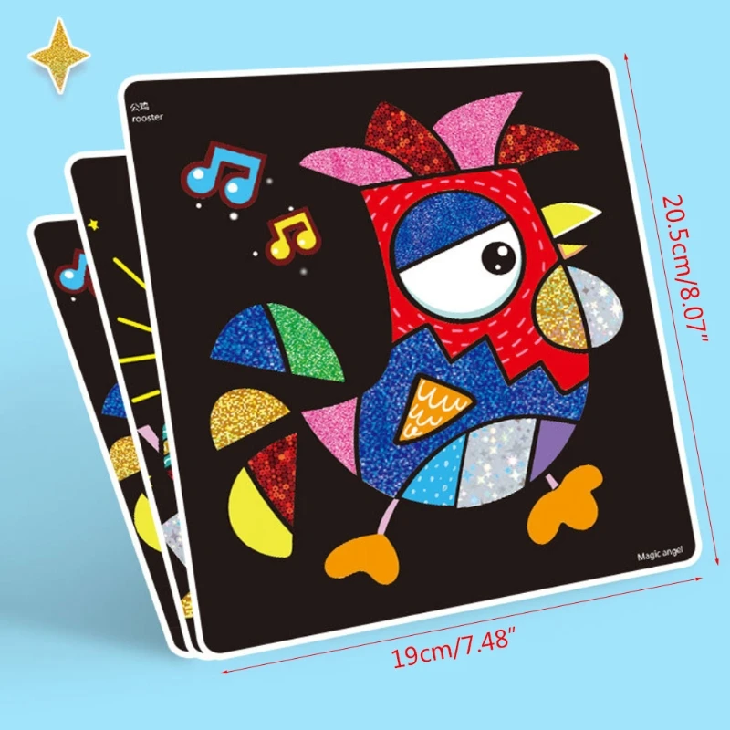 

MosaicSticker Art Crafts Educational Scene DIY Painting Crafts with Unfading Transfer Paper Drawing Set Toy Drawing Kit