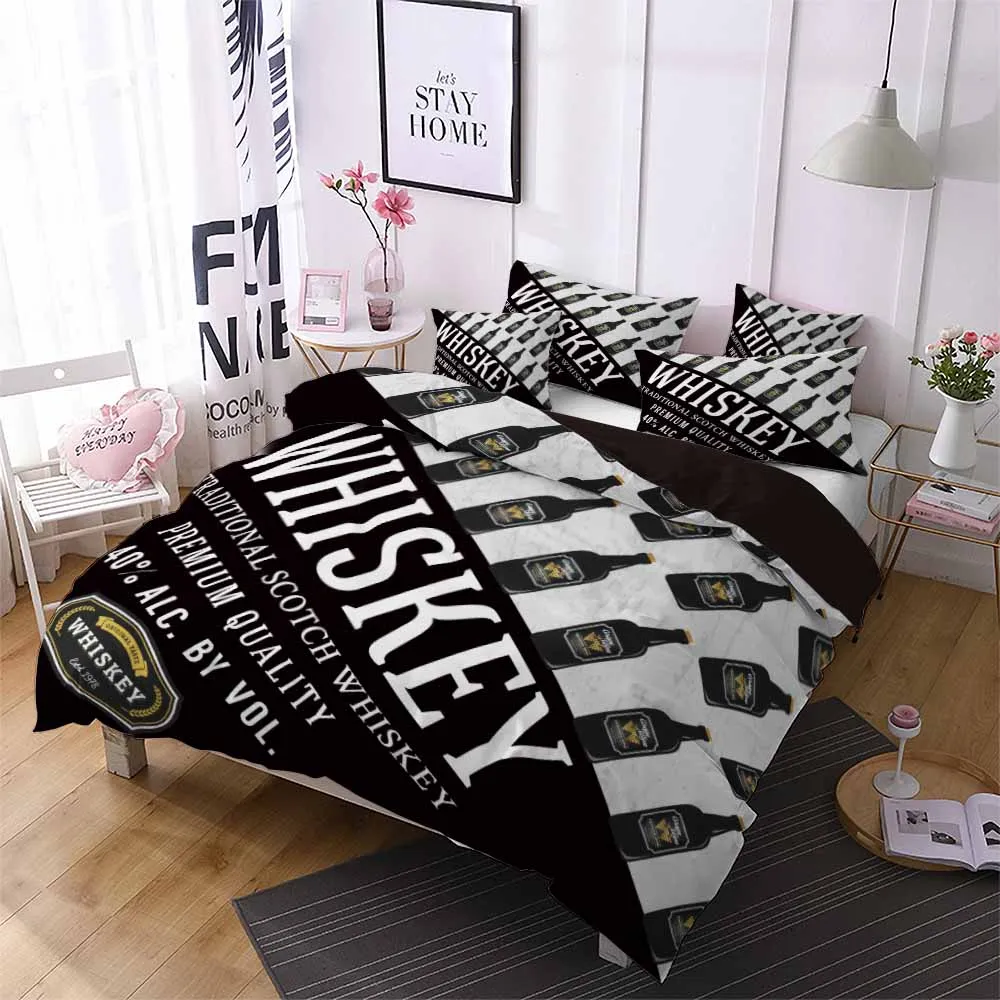 Стакан для виски черный белый цвет постельное белье близнец полный Queen King