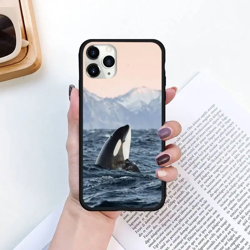 

Killer Whale Orca ocean animal Phone Cases for iPhone 11 12 pro XS MAX 8 7 6 6S Plus X 5S SE 2020 XR funda coque