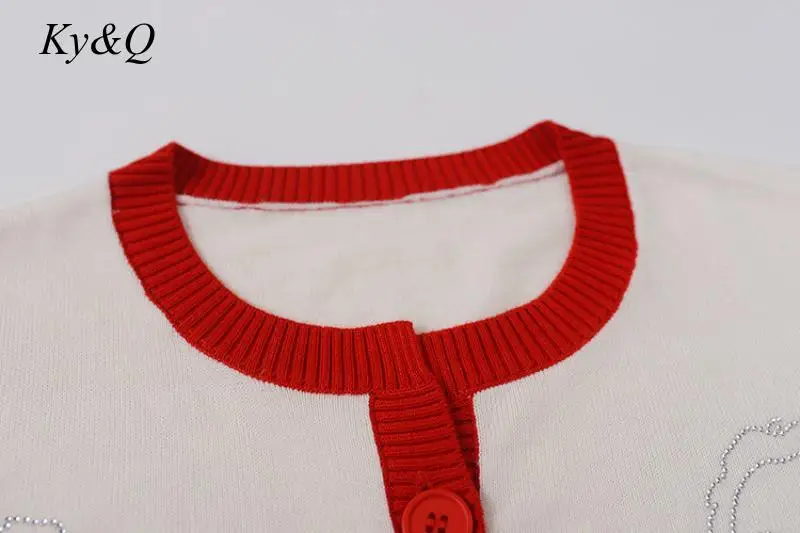 Женский трикотажный кардиган подиумный дизайнерский красный составного кроя с