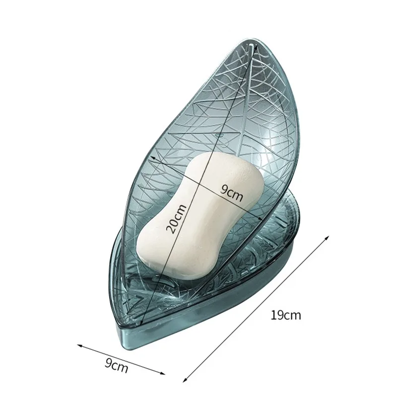 

Leaf Shape Soap Holder Drain Soap Box Bathroom Shower Soap Holder Dish Soap Contatiner Storage Plate Tray Bathroom accessories