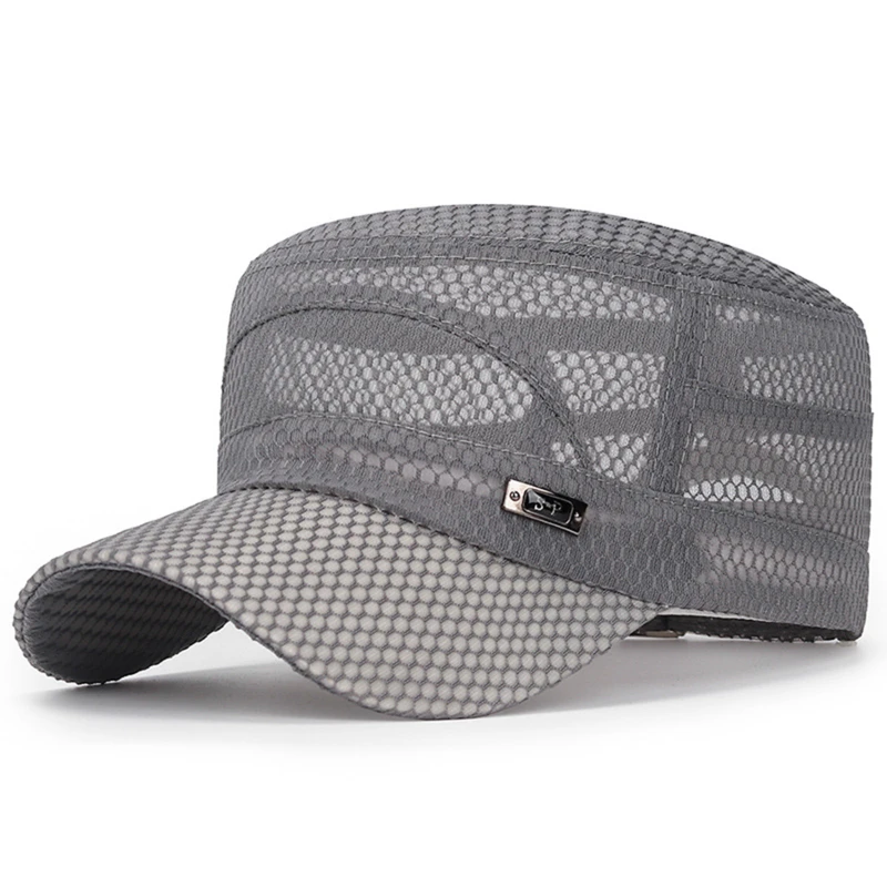 

2021 Outdoor Sports Cap Summer Mesh Breathable Simple Casual Sun Hat Unisex Solid Color Baseball Cap New