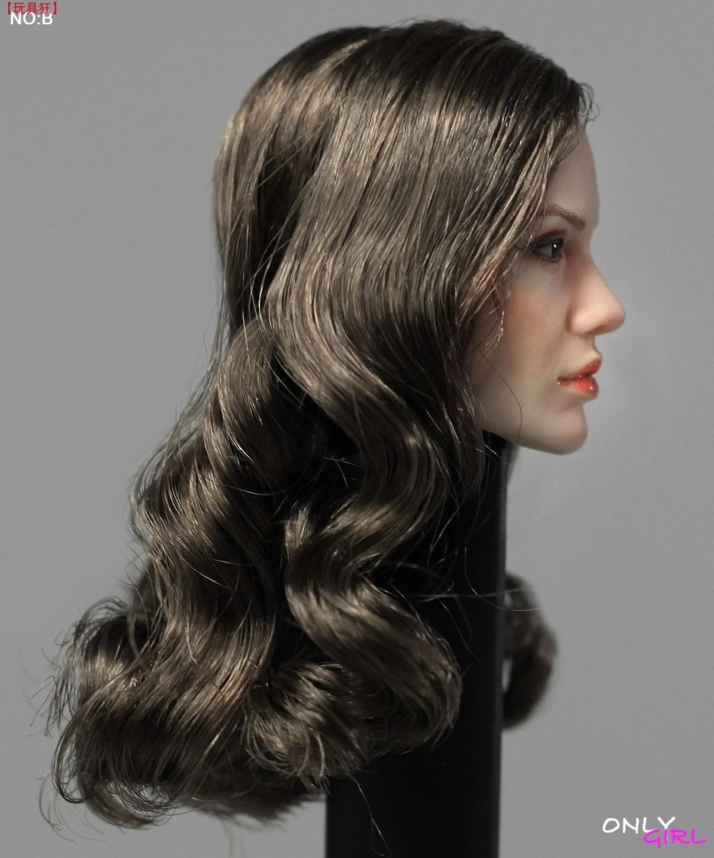 

1/6 Scale Angelina Jolie Head Sculpt Carved Female Action Figure Accessory Model for 12 inches Body In Stock