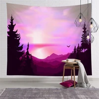 custom modern forest landscape autumn tapestry hippie tapestries wall art decor hanging fabric living ceiling room decor cgt005