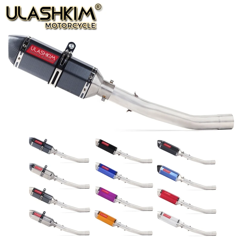 

Motorcycle Exhaust Escape Muffler Middle Contact Pipe Full System Slip on For KAWASAKI ZX 10R ZX10R ZX-10R 2008 2009 2010