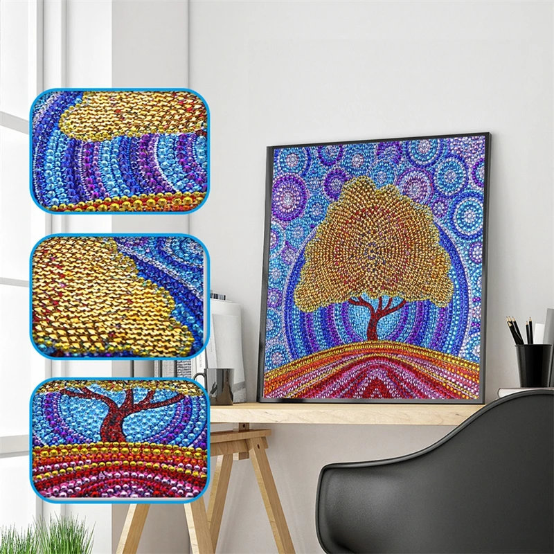 5D DIY Алмазная картина особой формы с животным узором Вышивка крестом Дерево