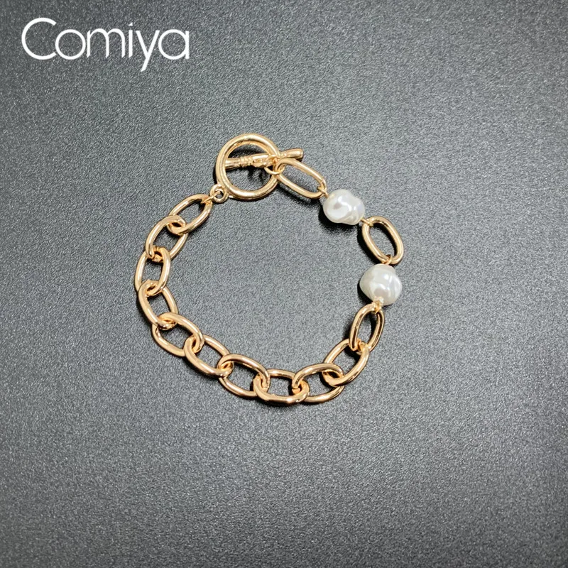Корейский браслет Comiya золотой круглый кулон с акриловыми бусинами | Украшения и