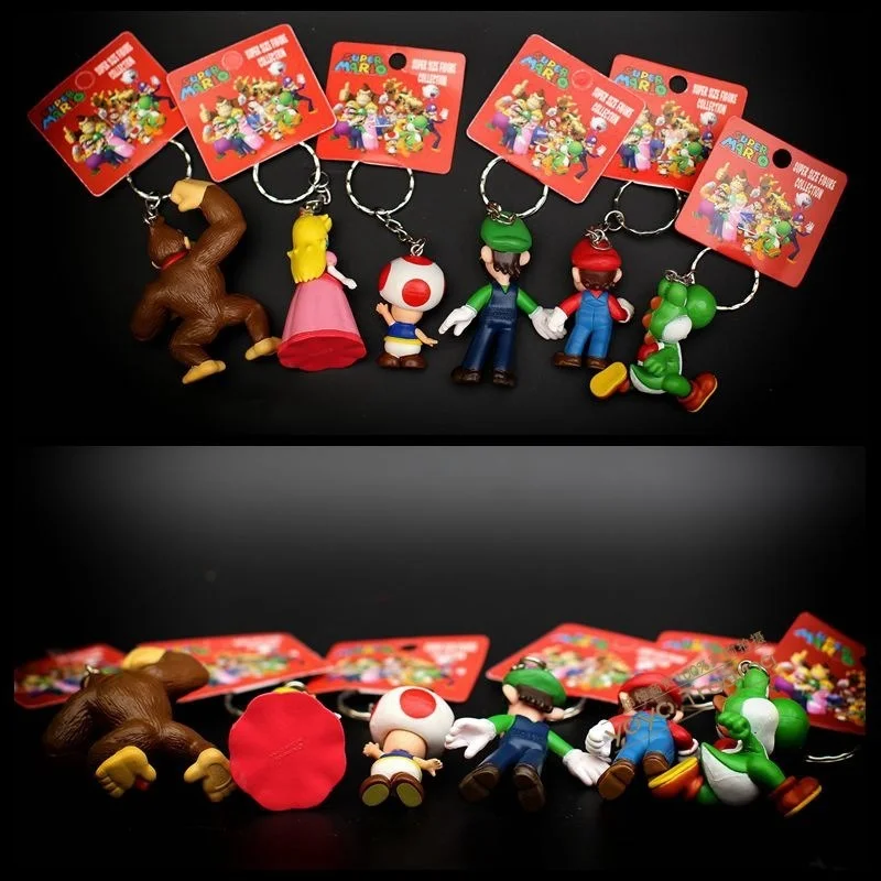 Оригинальный Super Mario аниме брелок Братья Марио Принцесса Персик Донки Конг Йоши