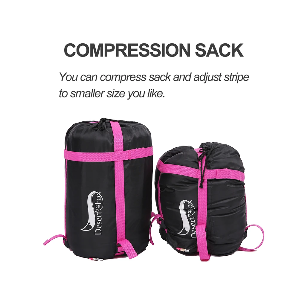 4 Season Flannel Sleeping Bag Attached Pillow Camping Bags Portable Lightweight Backpack with Sack | Спорт и развлечения