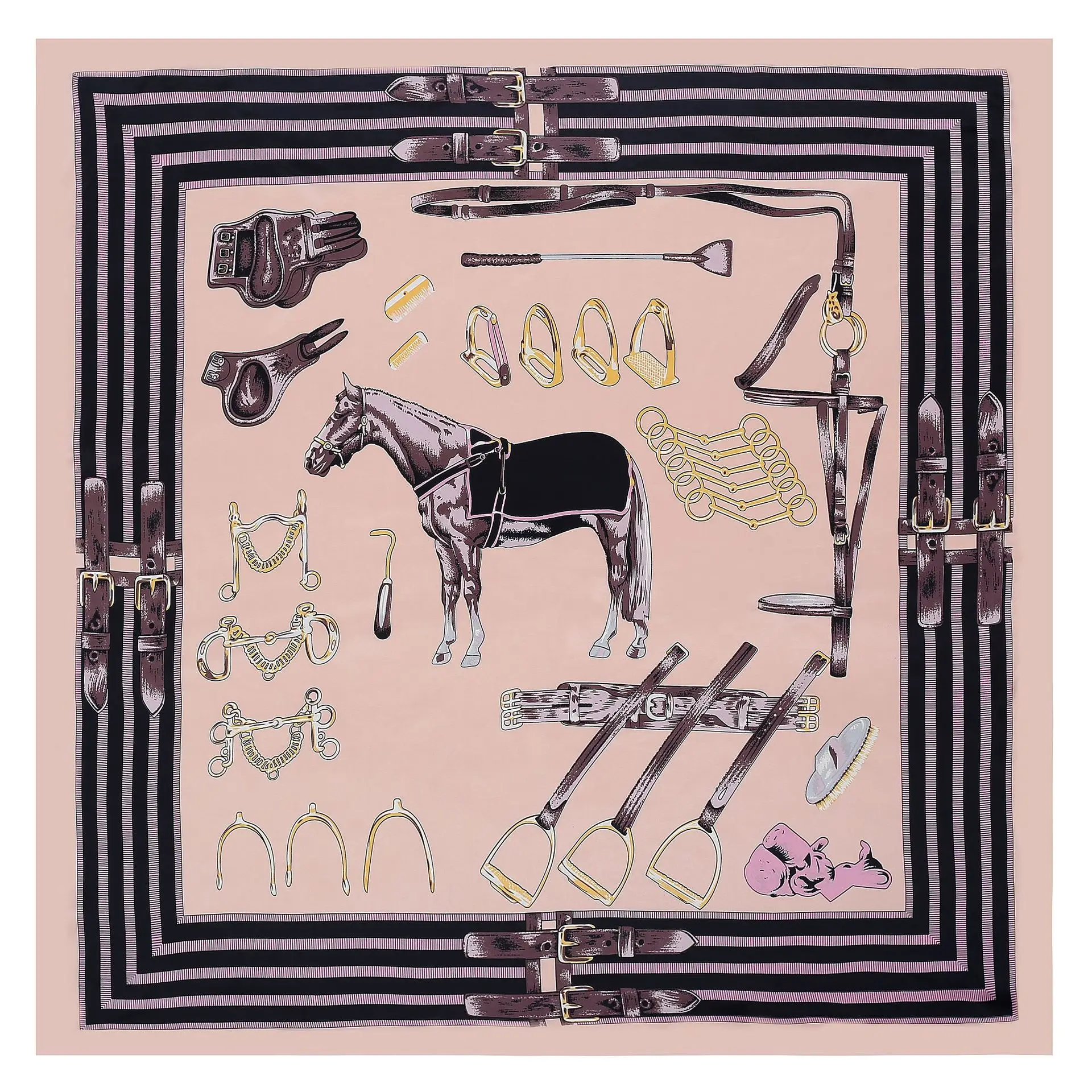 

2020 Spring and Summer Fashion Ladies Luxury Large size Silk Quality Generous Scarf Lady Travel Beach Print Chain Shawn