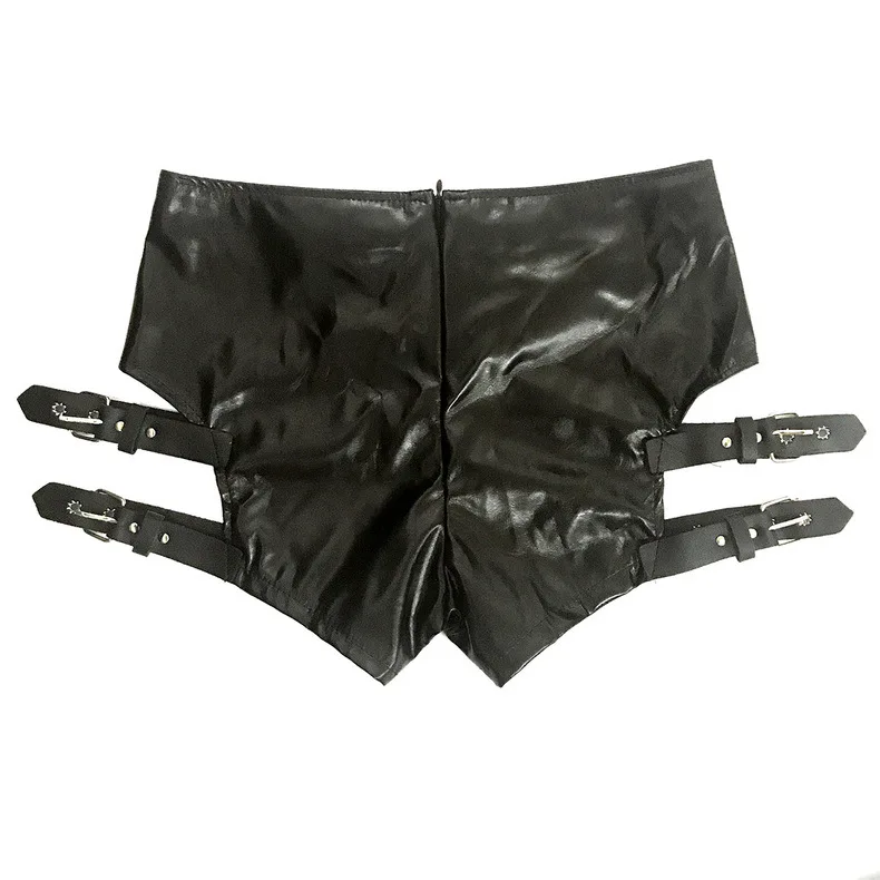 

Patent Leather Elastic Super Short Shorts Bar DS Costume Sexy Nightclub Custume for Lead Dancer Costume Stage Shorts for Women
