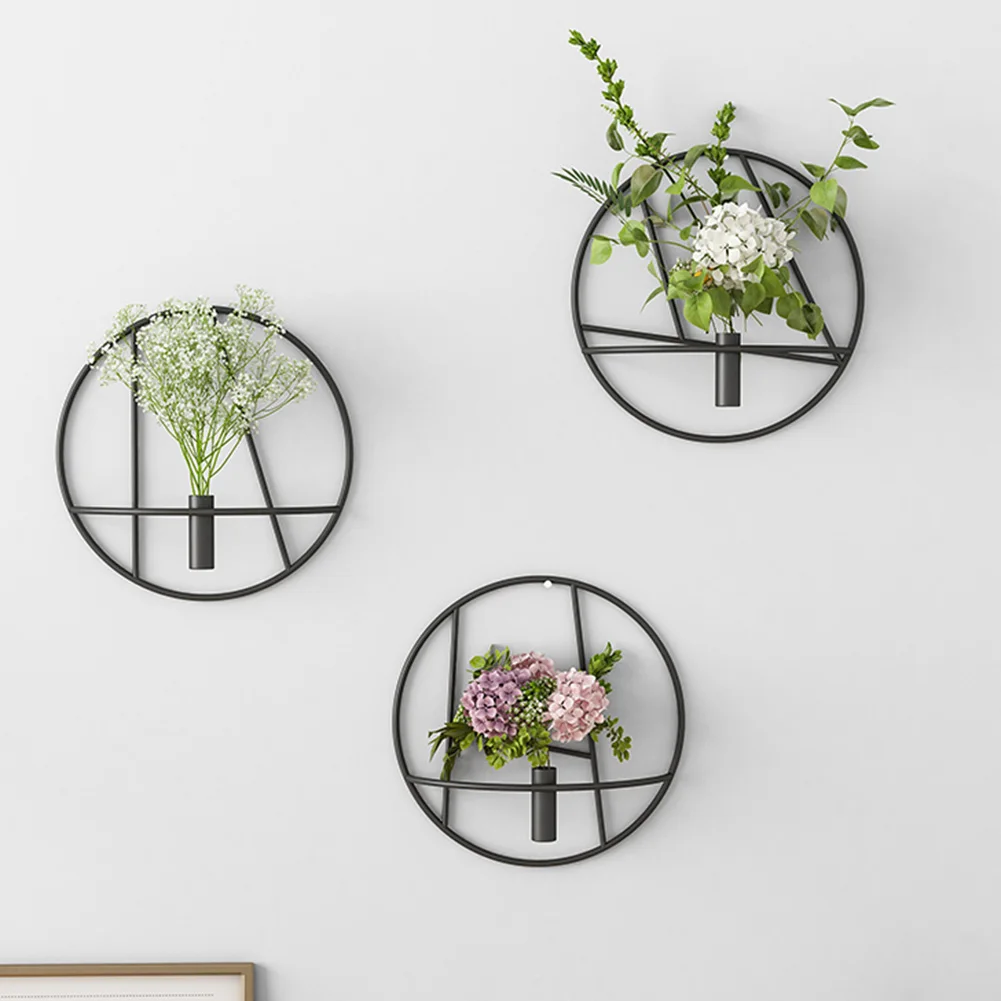 Металлический Подсвечник 3D Настенный Круглый геометрической формы подсвечники