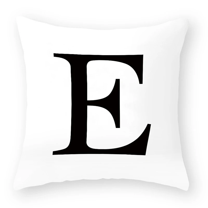 Английский декоративный 26 Подушка с надписью Полиэстеровая накидка алфавитом