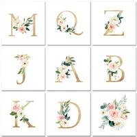 60x75cm frame diy painting by numbers letter flower handmade diy gift coloring drawing adults children home decoration