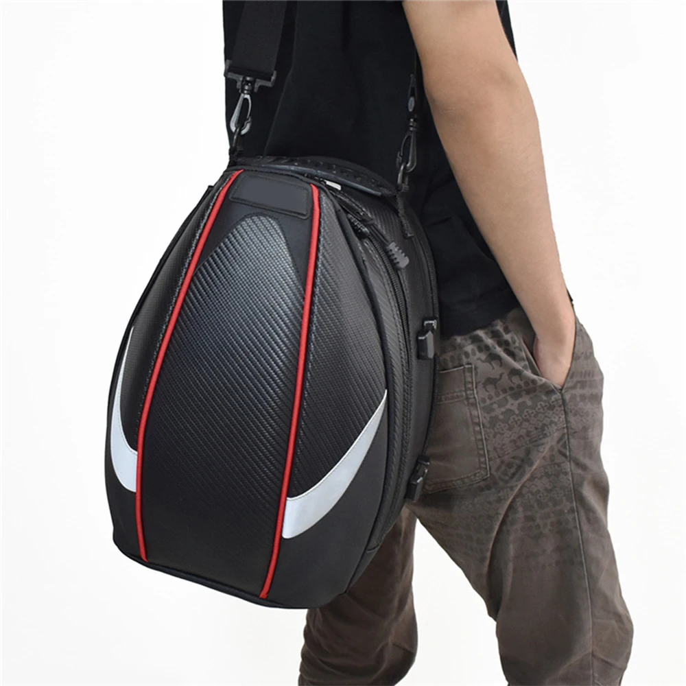 Мотоциклетная сумка из искусственной кожи 21л на заднее сиденье для путешествий