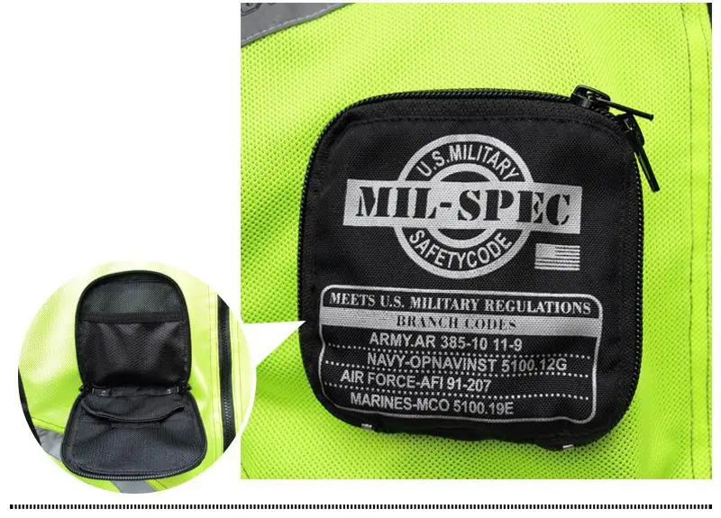 Светоотражающий жилет для езды на мотоцикле Униформа флуоресцентная защитная