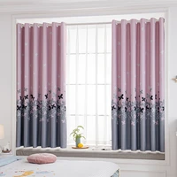 blackout short curtains 1 pc butterfly flowers pattern for living room bedroom kitchen window treatments home 2jl847