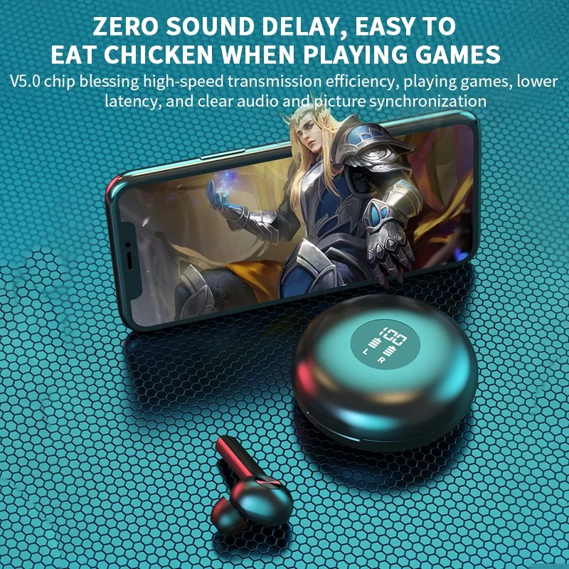 

TWS Bluetooth Headphones Wireless 5.0 Earphones HD Earbuds 9D Stereo Earphone In Ear Headset Touch Control