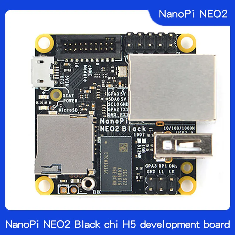 Экологичная плата разработки NanoPi NEO2 Black chi H5 все четыре 64-битных гигабитных сети