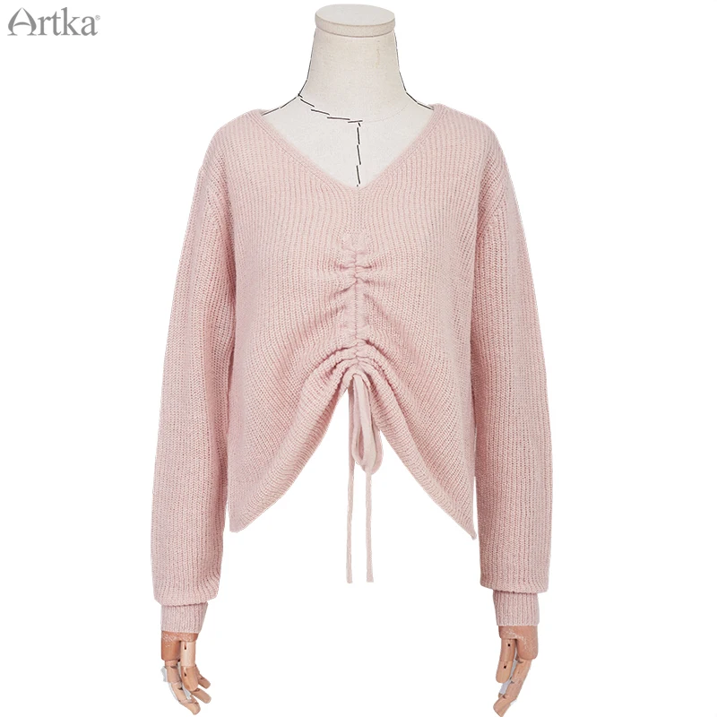 ARTKA 2020 осенний Новый женский свитер 6 цветов Элегантный шерстяной трикотаж с