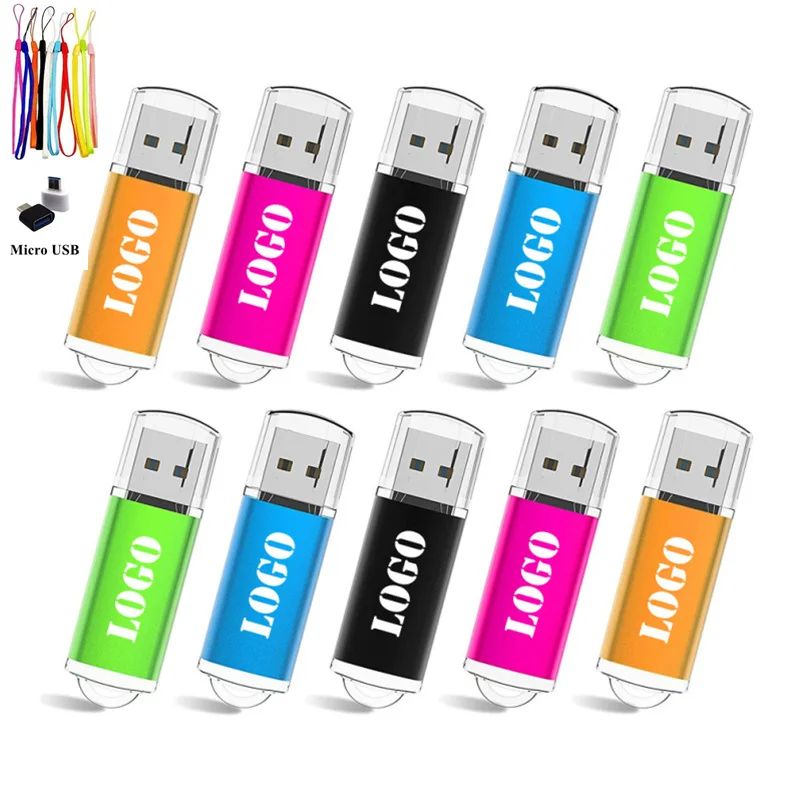 Металлический USB флеш-накопитель 10 шт./лот 4 ГБ 8 16 Флешка 32 64 карта памяти 128
