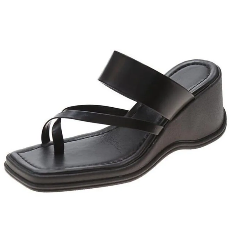 

COVOYYAR Wedge Sandals Women 2021 Fashion Rome Slippers Woman Summer Shoes High Heels Cross-tied Leisure Ladies Pumps WSL217