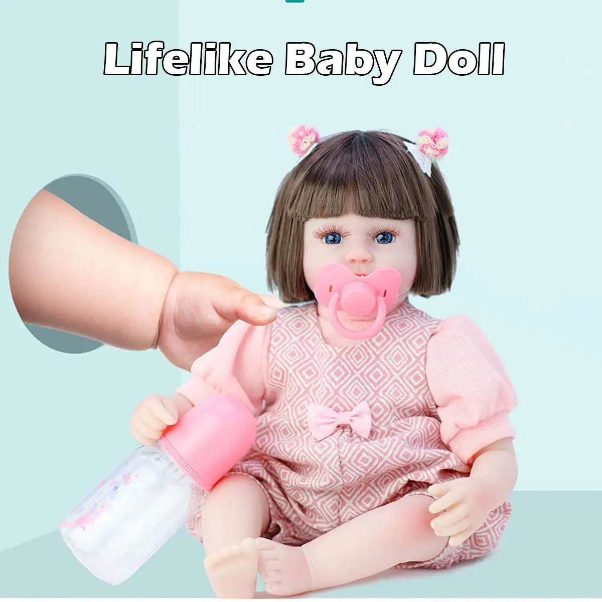 

42cm Reborn Doll Vinyl Reborn Baby Doll Toy Lifelike Newborn Babies Dolls Lovely Birthday Christmas Gift Toys For Kids Girls
