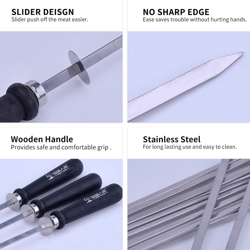 6 шт. многоразовые Шпажки для барбекю|Шпажки| |