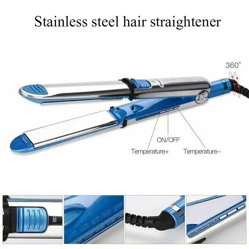 

Flat Iron Professional Hair Straightener Smooth Ceramic Heating Fast Smoothing Hair Tool Straightening Salon H5M3