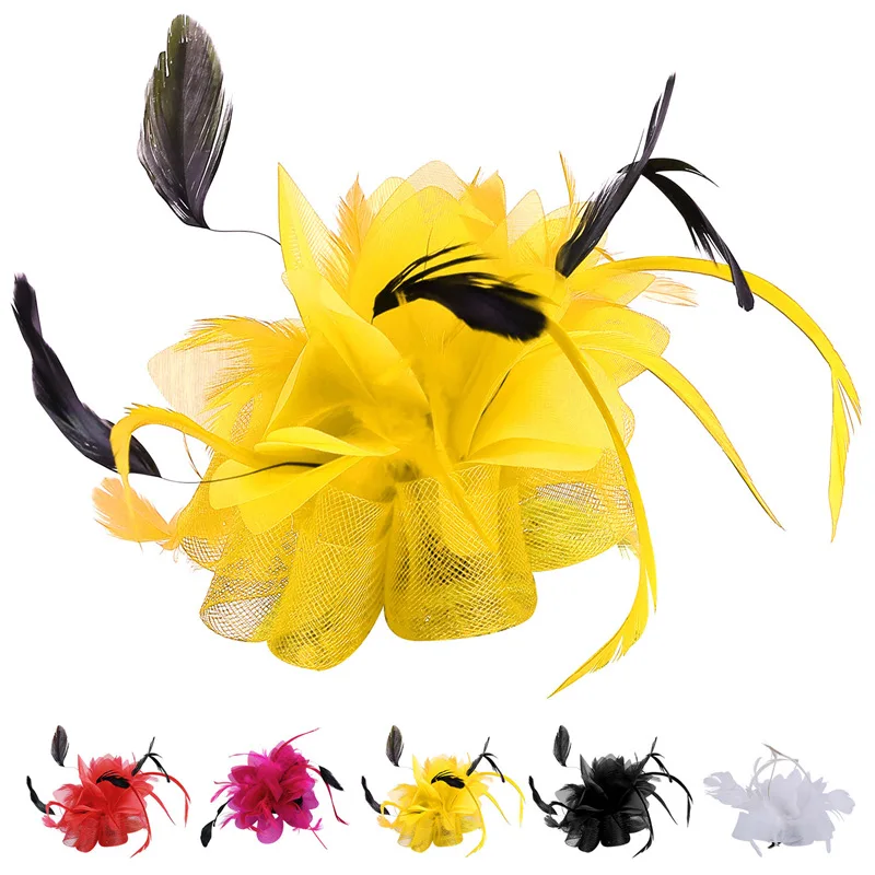 

Collare Women Hair Jewelry Fascinator With Feathers Western Style Party Wedding Hair Accessories Fashion Headwear More Use F180