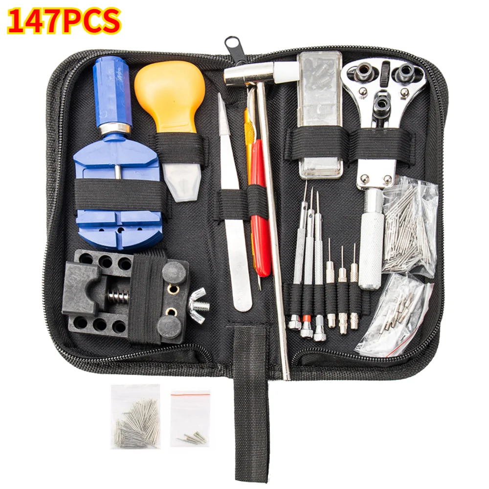 

147Pcs Watch Repair Tools Watch Opener Remover Spring Bar Pry Screwdriver Clock Watch Repair Tool Kit Watchmaker Tool Hand Tools