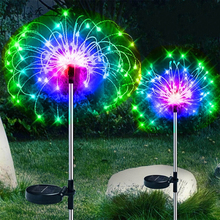 Lámpara de fuegos artificiales de diente de león para decoración de jardín...