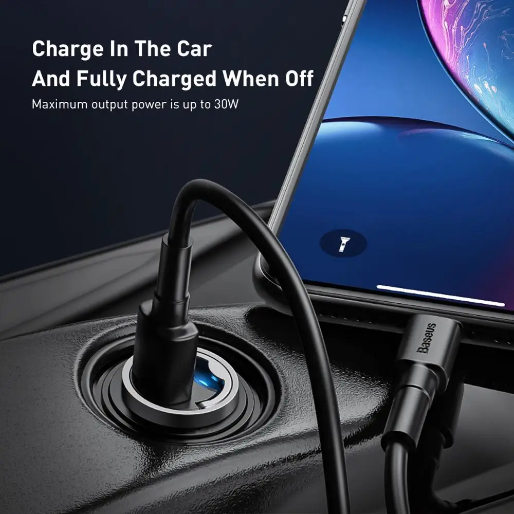 Baseus Quick Charge 4 0 3 USB Автомобильное зарядное устройство для iPhone 11 Pro Max Huawei P30 QC4.0 QC3.0 QC 5A