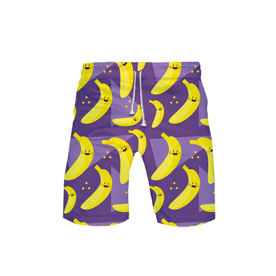 Мужские плавательные шорты с 3D принтом фруктов плавки пляжные для доски Короткие