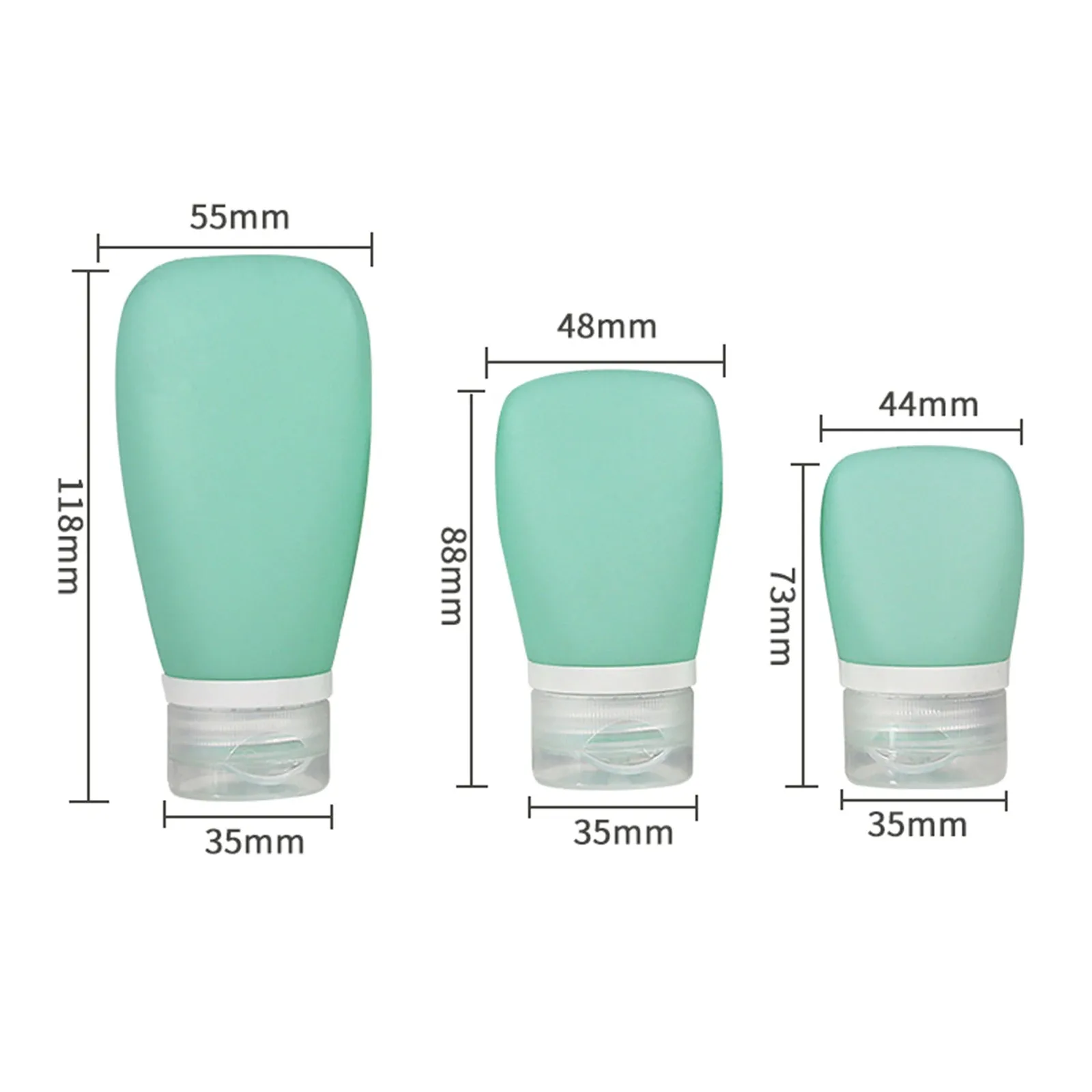 

Silica Gel Travel Bottle Portable Refillable Mini Container Leak-proof Cosmetic Skincare Shower Lotion Shampoo Bathing Storage