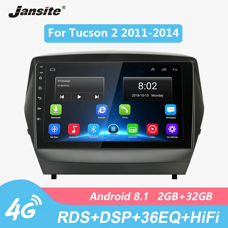 Jansite 9 &quotАвтомагнитола для hyundai Tucson 2 2011 2014 Android 36EQ 2G + 32G сенсорный экран