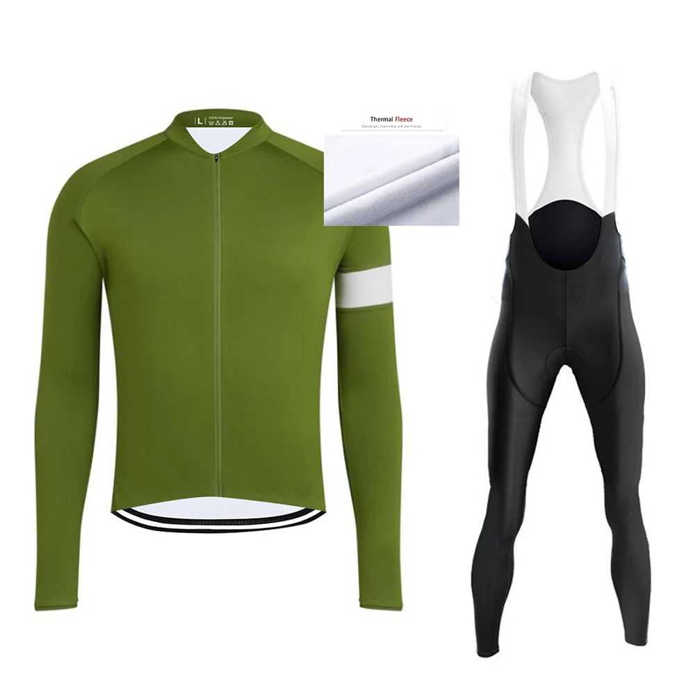 

Men's Winter Thermal Fleece Cycling Bicycle Long Sleeve Pants Suits Warm Bike Clothes Jersey Sets Quick Dry Male Comfortable