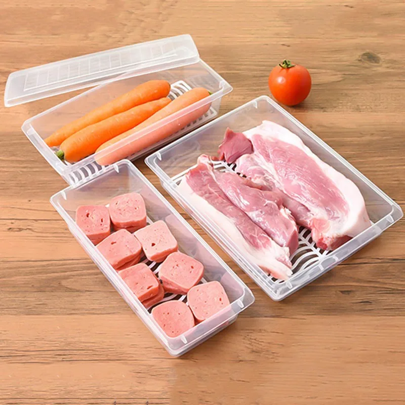 

Refrigerator Fresh Storage Boxs Kitchen Tools Portable Wild Picnic Organizer Freezer plastic fruit box sealed food