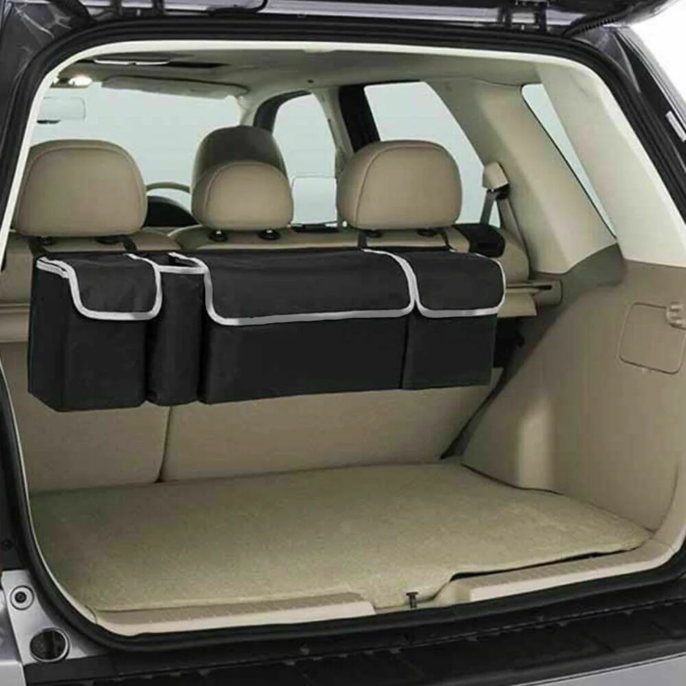 

90* 25*12cm Universal Back Seat Storage Bag 600D Polyester For Car Trunk Organizer Oxford Interior Accessories