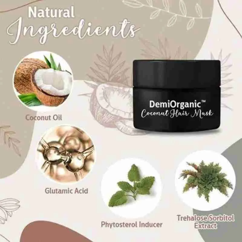 50 мл кокосового масла маска для волос с витамином Е восстанавливает повреждения
