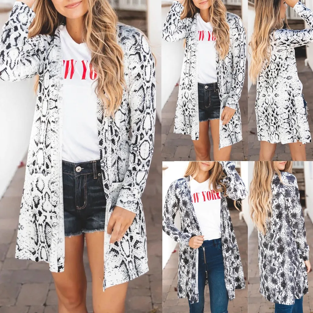 Зимняя одежда женский кардиган с длинным рукавом Повседневная Свободная верхняя