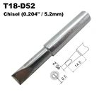 T18-D52 отвертка с наконечником для пайки 5,2 мм, 0,204 дюйма, подходит для HAKKO FX-888 FX-888D FX-8801, железная насадка без свинца, Сварочная насадка