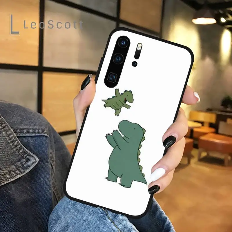 

Cartoon Dinosaur cute funny Phone Case For Huawei P 20 30 40 lite pro smart 2019 honor 10 i lite 8x nova 5t mate 20 pro funda