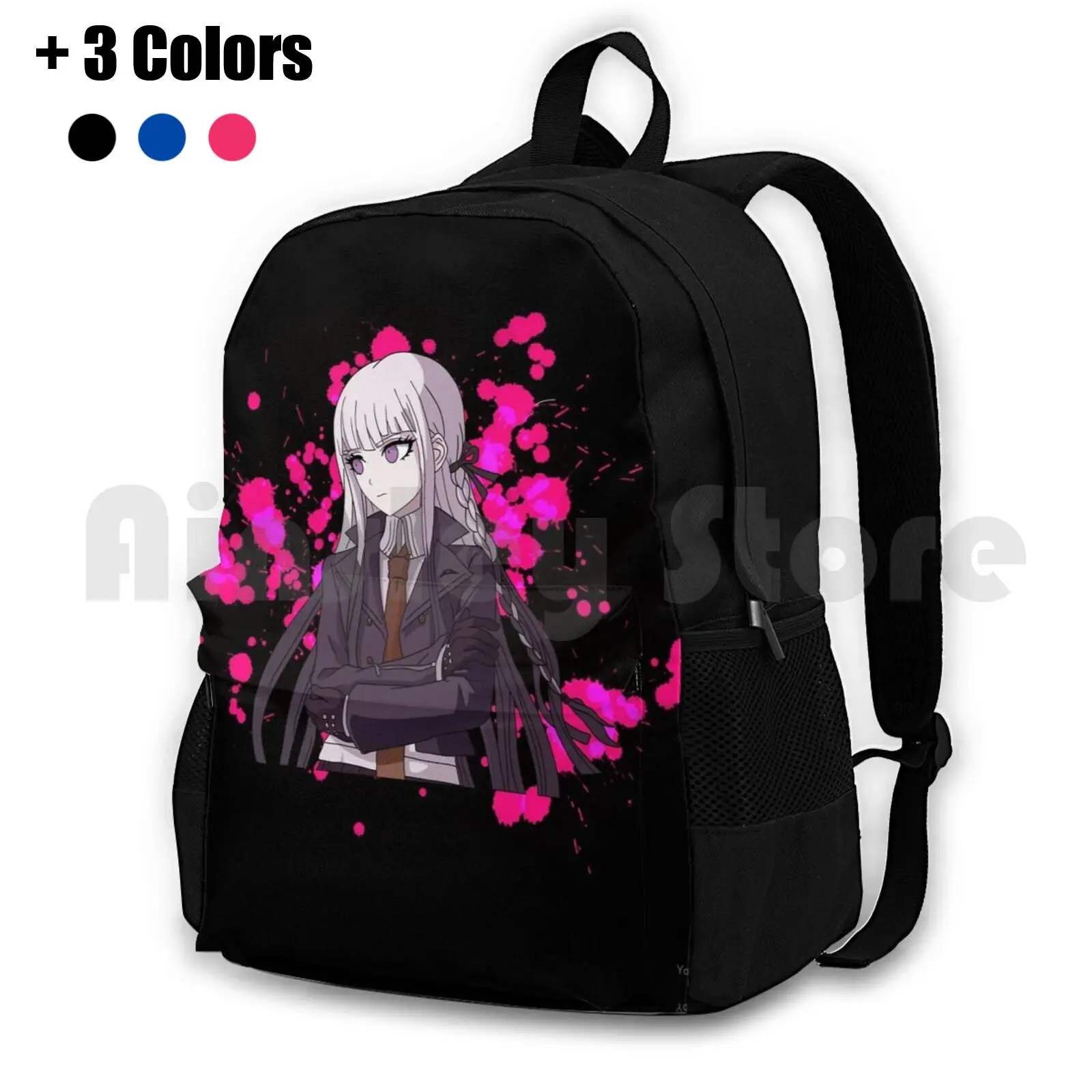 

Danganronpa Kyoko Kirigiri Blood Anime Outdoor Hiking Backpack Waterproof Camping Travel Danganronpa Kyoko Kirigiri Cute