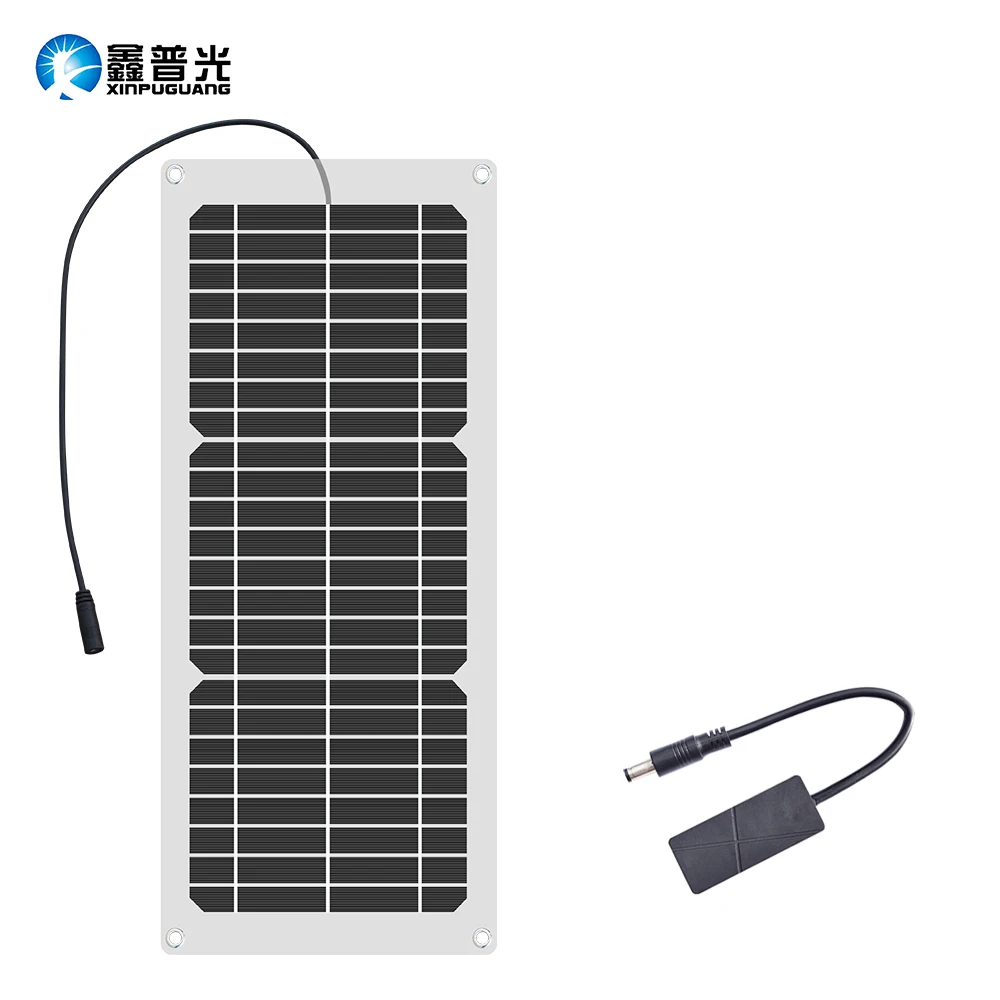 XINPUGUANG 12 В 15 Вт Гибкая солнечная панель зарядное устройство 5 В 1A USB выходное устройство портативная солнечная панель s+ DC крокодил зажим Sol панель