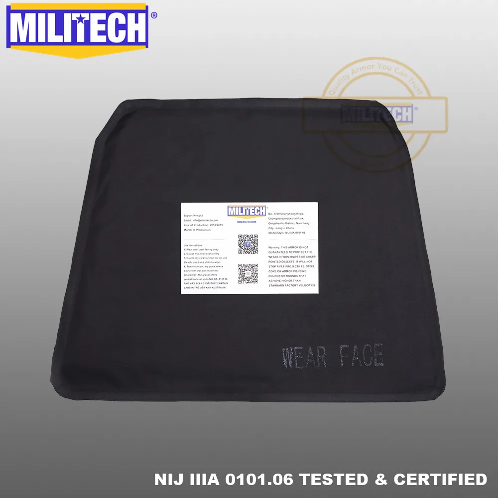 Баллистическая панель MILITECH Groin Aramid пуленепробиваемая пластина мягкая Броня NIJ IIIA