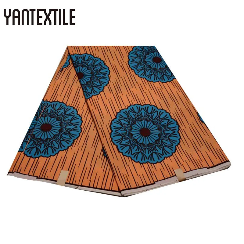 19040003 YANTEXTILE новая Анкара ткань Африканский Голландский Воск Принт Tissu Africain 3 ярдов настоящий воск Африканский батик ткань для свадебного платья - Цвет: 19040003