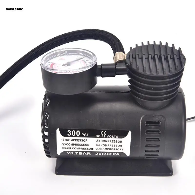 1PC 300PSI 12V Auto Car Electric Tire Air Inflator Pump Mini Compressor | Inflatable